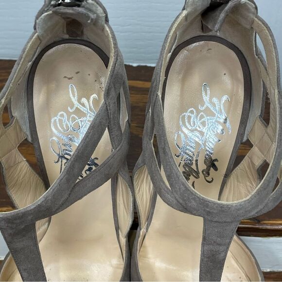 Alejandro Ingelmo Closed Pointed Toe Suede Leather Strappy Heels Size 36.5 / 6.5 - Picture 13 of 15